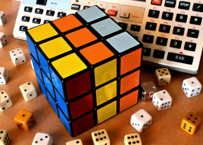 Cubo di Rubrik e calcolatrice
